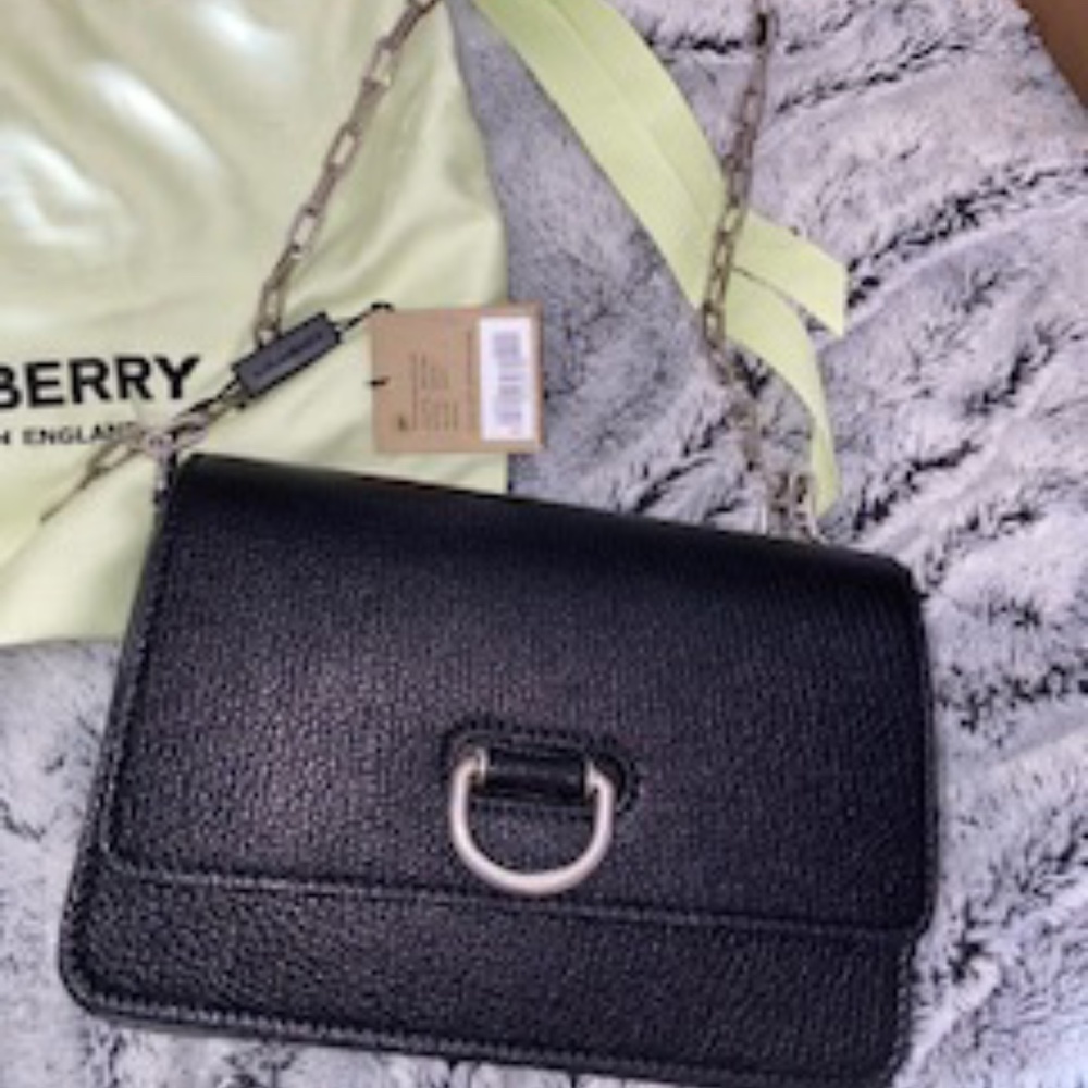 NEW BURBERRY D Ring Black Mini Crossbody Bag - Picture 3 of 6